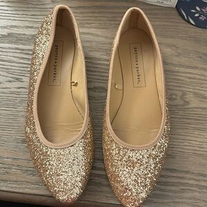 Gold Glitter Flats